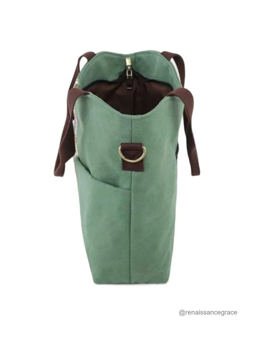 Embroidered Canvas Large Tote Bag with Crossbody Strap, Hobo Purse